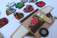 Load image into Gallery viewer, Welcome To Our Camper Interchangeable Door Hanger File SVG, Glowforge, LuckyHeartDesignsCo