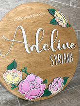 Load image into Gallery viewer, Peony Floral Round File SVG, Glowforge Laser, Flower, LuckyHeartDesignsCo