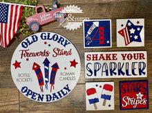 Load image into Gallery viewer, USA Wall Collage File, Fourth of July, Glowforge Sign Laser, LuckyHeartDesignsCo