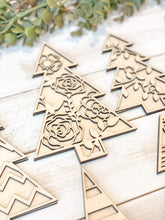 Load image into Gallery viewer, Standing Christmas Tree File SVG, Glowforge Holiday decor, LuckyHeartDesignsCo