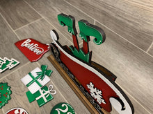 Load image into Gallery viewer, Sleigh Interchangeable Christmas Countdown File SVG, Glowforge Holiday Decor, LuckyHeartDesignsCo