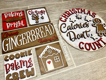Load image into Gallery viewer, Gingerbread Wall Collage File SVG, Leaning Ladder, Tiered Tray, Glowforge, LuckyHeartDesignsCo