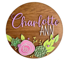 Load image into Gallery viewer, Succulent Floral Round File SVG, Glowforge Laser, LuckyHeartDesignsCo