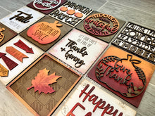 Load image into Gallery viewer, Fall Leaning Ladder File SVG, Tiered Tray Glowforge, LuckyHeartDesignsCo