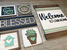 Load image into Gallery viewer, Home Wall Collage File SVG, Glowforge Sign, LuckyHeartDesignsCo