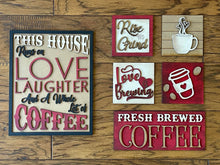 Load image into Gallery viewer, Coffee Wall Collage File SVG, Sign Glowforge Laser, LuckyHeartDesignsCo