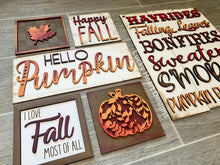 Load image into Gallery viewer, Fall Wall Collage File SVG, Glowforge Tiered Tray, LuckyHeartDesignsCo