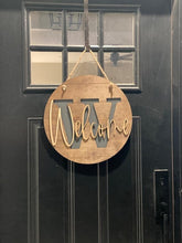 Load image into Gallery viewer, Name Initial Round Door Hanger File SVG, Glowforge Laser, Shiplap Sign, LuckyHeartDesignsCo