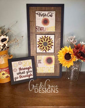 Load image into Gallery viewer, Sunflower Leaning Ladder File SVG, Tiered Tray Glowforge, LuckyHeartDesignsCo