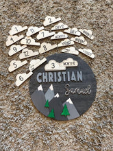 Load image into Gallery viewer, Milestone Mountain Nursery Round Sign, SVG FILE