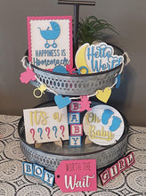 Load image into Gallery viewer, Baby Tiered Tray File SVG, Baby Shower Tier Tray, Glowforge Laser, LuckyHeartDesignsCo