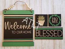 Load image into Gallery viewer, Home Wall Collage File SVG, Glowforge Sign, LuckyHeartDesignsCo