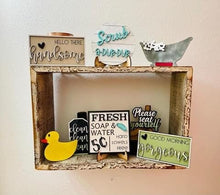 Load image into Gallery viewer, Bathroom Tiered Tray File SVG, glowforge tier tray