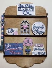 Load image into Gallery viewer, Wedding Tiered Tray File SVG, Glowforge Laser, Shower Tier Tray, LuckyHeartDesignsCo