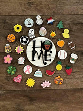 Load image into Gallery viewer, Small Interchangeable Home Sign For Tiered Trays File SVG, Glowforge Laser, LuckyHeartDesignsCo