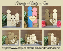 Load image into Gallery viewer, Family Block Figures for Tiered Trays file SVG, Glowforge