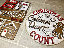 Load image into Gallery viewer, Gingerbread Wall Collage File SVG, Leaning Ladder, Tiered Tray, Glowforge, LuckyHeartDesignsCo
