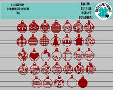 Load image into Gallery viewer, Christmas Ornament Bundle File SVG, Glowforge, LuckyHeartDesignsCo