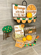 Load image into Gallery viewer, Orange Tiered Tray File SVG, Florida Glowforge, LuckyHeartDesignsCo