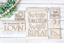 Load image into Gallery viewer, Summer Wall Collage File SVG, Glowforge Sign, LuckyHeartDesignsCo