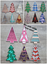 Load image into Gallery viewer, Standing Christmas Tree File SVG, Glowforge Holiday decor, LuckyHeartDesignsCo