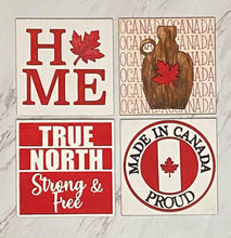 Load image into Gallery viewer, Canada Leaning Ladder File SVG, Glowforge Tiered Tray, LuckyHeartDesignsCo