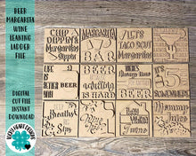 Load image into Gallery viewer, Beer Margarita Wine Leaning Ladder File SVG, Glowforge Tiered Tray, LuckyHeartDesignsCo