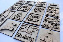 Load image into Gallery viewer, Christmas Leaning Ladder Bundle File SVG, Glowforge Tiered Tray Holiday, LuckyHeartDesignsCo