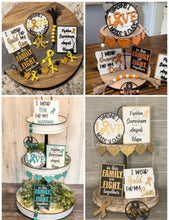 Load image into Gallery viewer, Cancer Awareness Tiered Tray File SVG, Glowforge Fundraiser