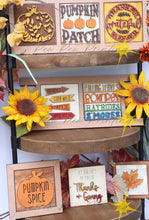 Load image into Gallery viewer, Fall Leaning Ladder File SVG, Tiered Tray Glowforge, LuckyHeartDesignsCo