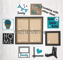 Load image into Gallery viewer, Family Home Leaning Ladder File SVG, Glowforge Tiered Tray, LuckyHeartDesignsCo
