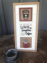 Load image into Gallery viewer, Coffee Leaning Ladder File SVG, Glowforge Tiered Tray, LuckyHeartDesignsCo