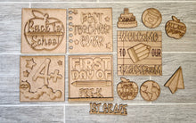 Load image into Gallery viewer, School Leaning Ladder File SVG, Tiered Tray Glowforge, LuckyHeartDesignsCo