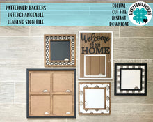 Load image into Gallery viewer, Patterned Backers For The Leaning Ladder Inserts File SVG, Glowforge, LuckyHeartDesignsCo