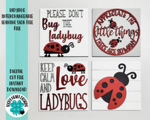 Load image into Gallery viewer, Ladybug Leaning Ladder File SVG, Glowforge Tiered Tray, LuckyHeartDesignsCo