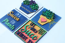 Load image into Gallery viewer, Succulent Leaning Ladder File SVG, Glowforge Tiered Tray, LuckyHeartDesignsCo