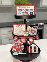 Load image into Gallery viewer, Hot Cocoa Tiered Tray File SVG, Hot Chocolate, Tier Tray, glowforge decor, Lucky Heart DesignsCo