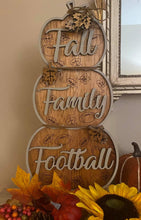 Load image into Gallery viewer, Stacking Pumpkin Two File SVG, Leopard Cheetah print Glowforge, Fall Decor, LuckyHeartDesignsCo