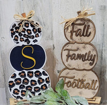 Load image into Gallery viewer, Stacking Pumpkin Two File SVG, Leopard Cheetah print Glowforge, Fall Decor, LuckyHeartDesignsCo