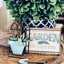 Load image into Gallery viewer, Garden Tiered Tray File SVG, glowforge laser tier tray, LuckyHeartDesignsCo