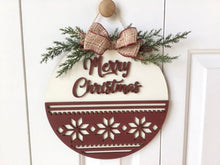 Load image into Gallery viewer, Christmas Door Hanger Bundle File SVG, Glowforge Holiday Sign Decor, LuckyHeartDesignsCo