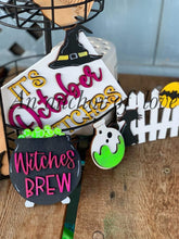 Load image into Gallery viewer, Witches Tiered Tray File SVG, Halloween Tier Tray, Glowforge Laser, LuckyHeartDesignsCo