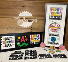 Load image into Gallery viewer, School Leaning Ladder File SVG, Tiered Tray Glowforge, LuckyHeartDesignsCo