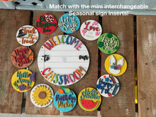 Load image into Gallery viewer, Interchangeable School Sign, SVG FILE glowforge door hanger