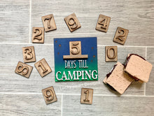 Load image into Gallery viewer, Camping Cabin S'mores Leaning Ladder File SVG, Glowforge Tiered Tray, LuckyHeartDesignsCo
