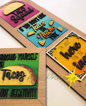 Load image into Gallery viewer, Taco Leaning Ladder File SVG, Tiered Tray Glowforge, LuckyHeartDesignsCo