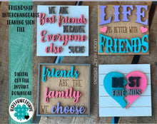 Load image into Gallery viewer, Friendship Leaning Ladder File SVG, Best Friends Glowforge, LuckyHeartDesignsCo