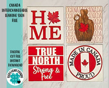 Load image into Gallery viewer, Canada Leaning Ladder File SVG, Glowforge Tiered Tray, LuckyHeartDesignsCo