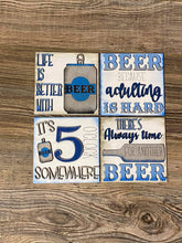 Load image into Gallery viewer, Beer Margarita Wine Leaning Ladder File SVG, Glowforge Tiered Tray, LuckyHeartDesignsCo