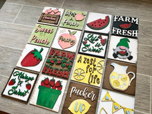 Load image into Gallery viewer, Fruit Bundle Leaning Ladder File SVG, Watermelon Strawberry Lemon Peach, LuckyHeartDesignsCo
